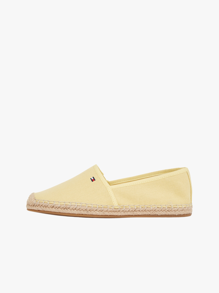 Galben Espadrile Din Panza Cu Broderie Steag  Femei
