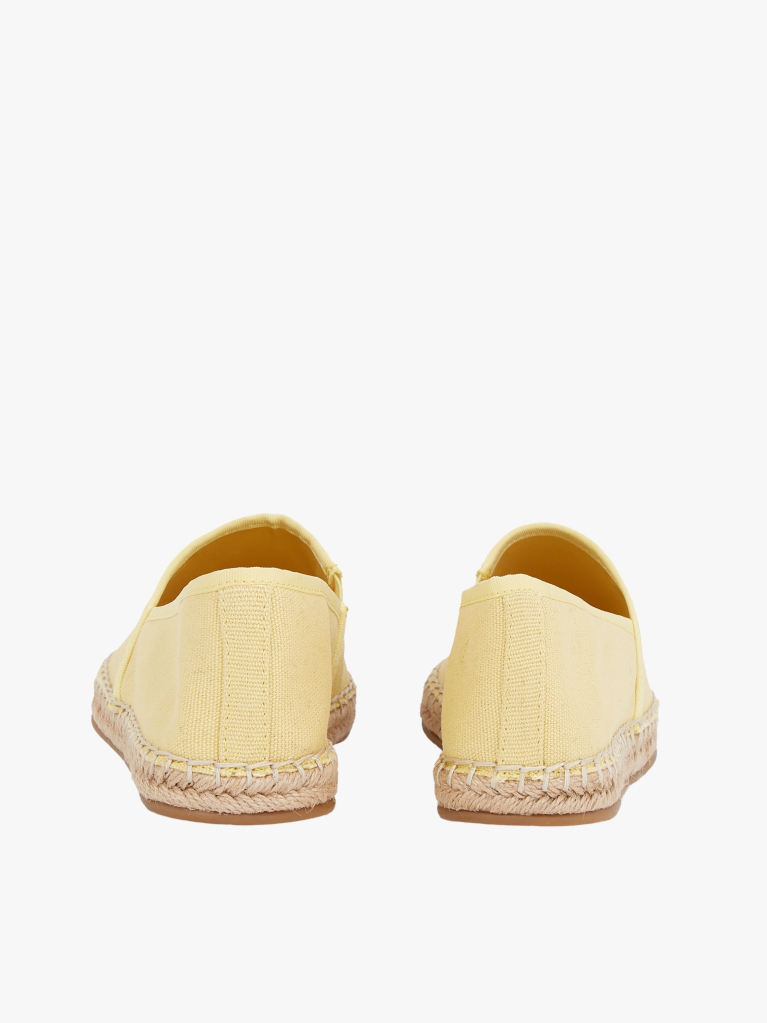 Galben Espadrile Din Panza Cu Broderie Steag  Femei