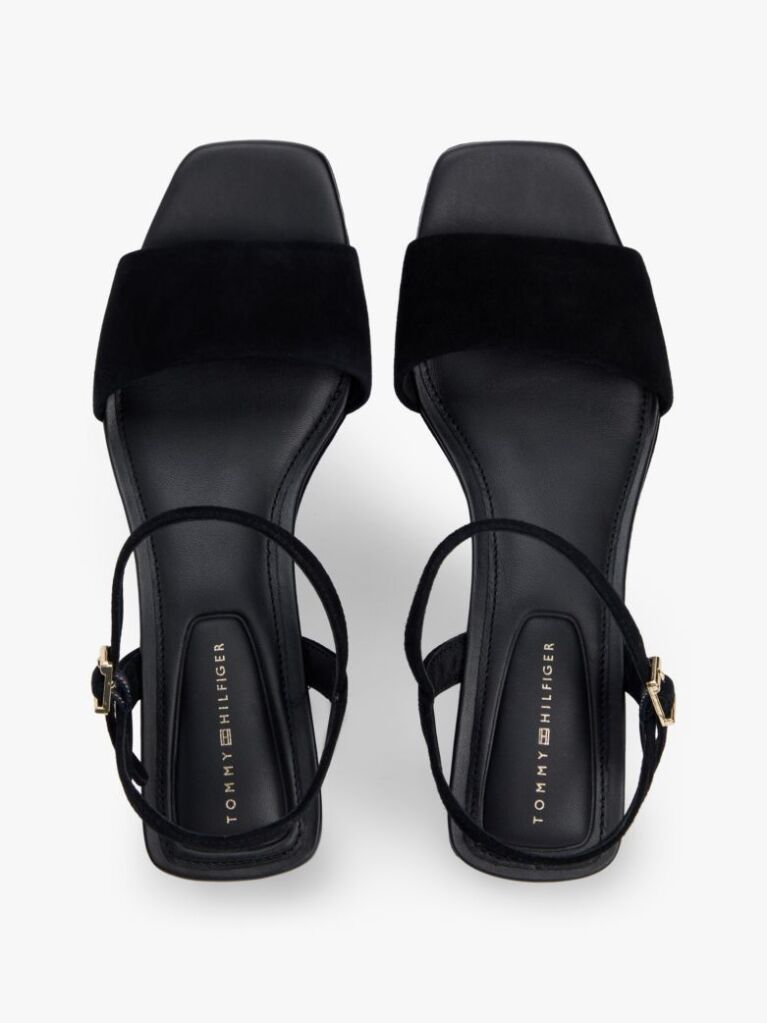 Black Suede TH Monogram Wedge Sandals  Women