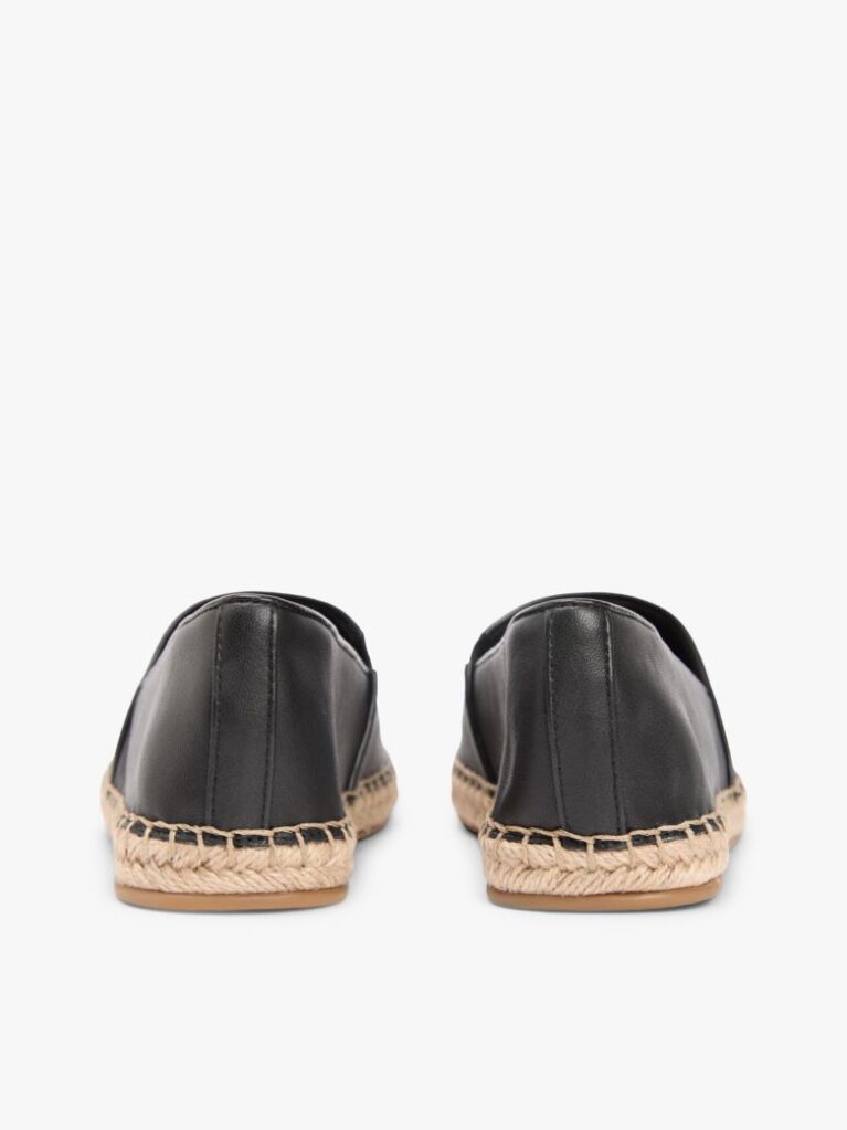 Black TH Monogram Leather Espadrilles  Women