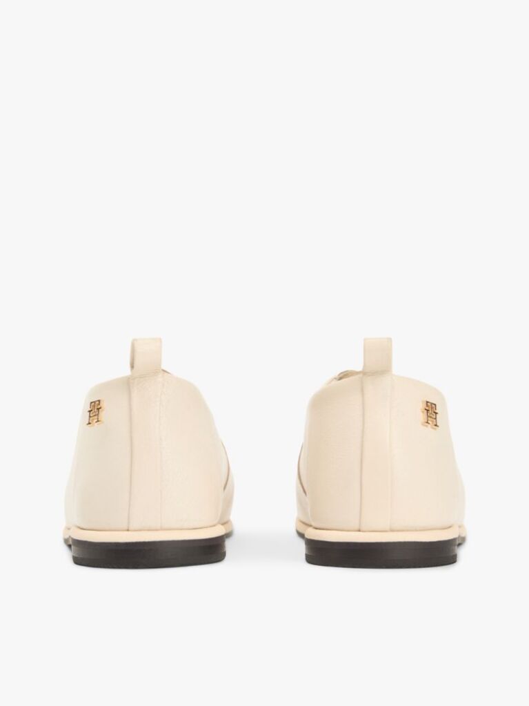 Beige TH Monogram Leather Oxford Shoes  Women