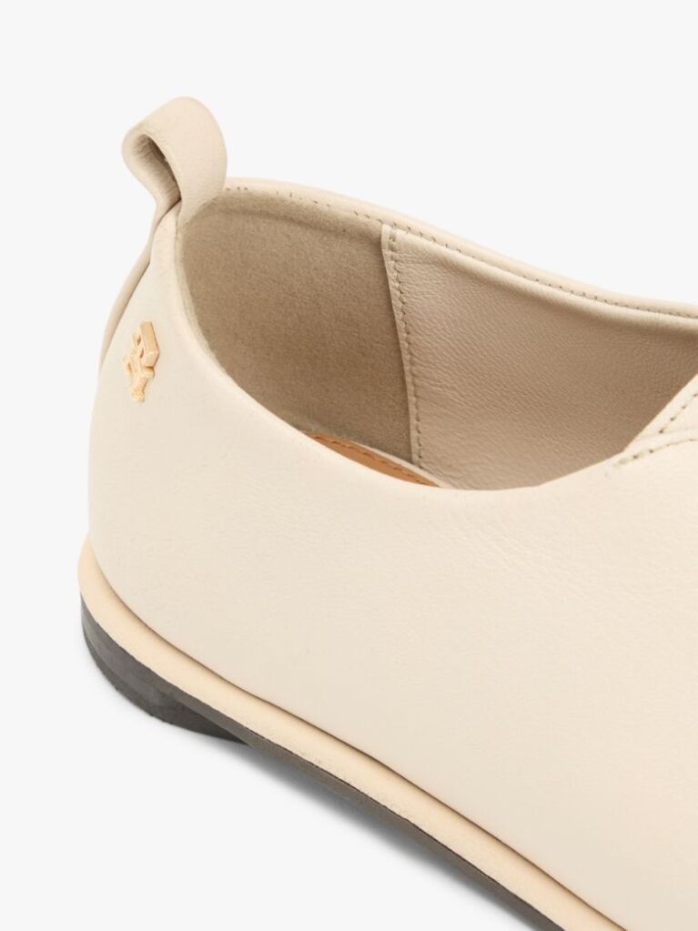 Beige TH Monogram Leather Oxford Shoes  Women