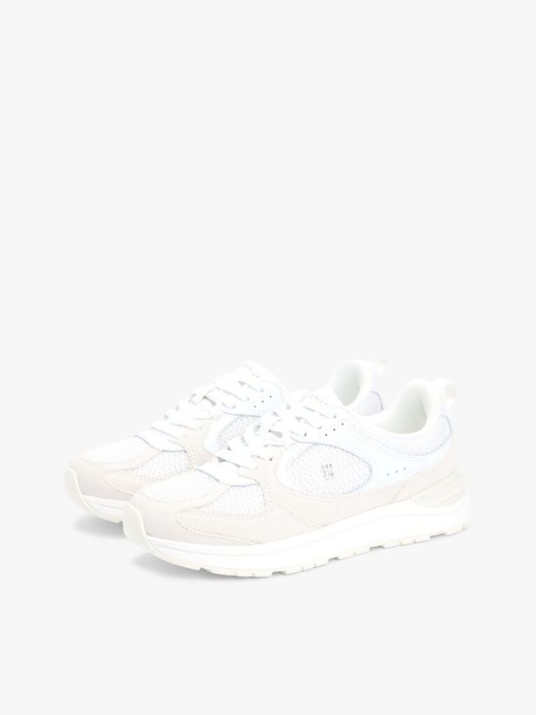 Alb Adidasi Tonal TH Monogram Cu Textura Mixta  Femei