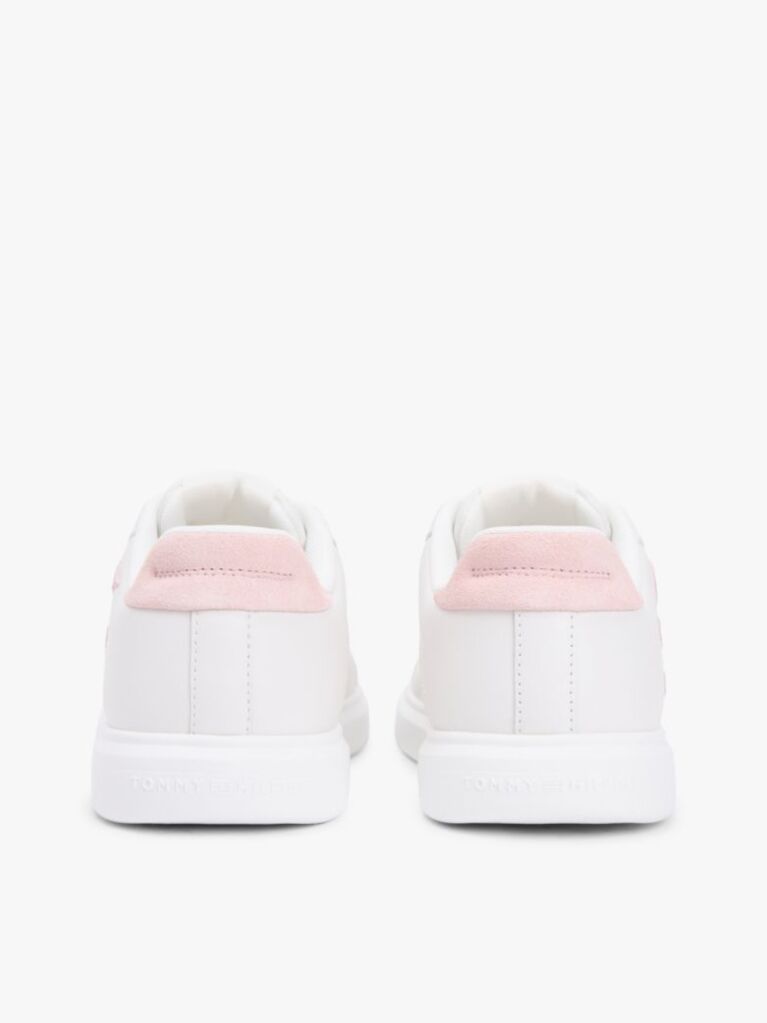 Alb Adidasi Hilfiger Icon Din Piele Cu Logo Brodat  Femei