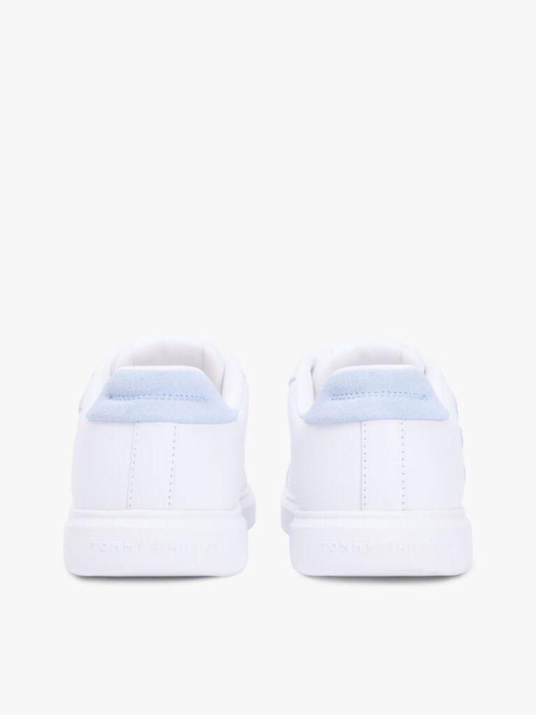 Alb Adidasi Hilfiger Icon Din Piele Cu Logo Brodat  Femei