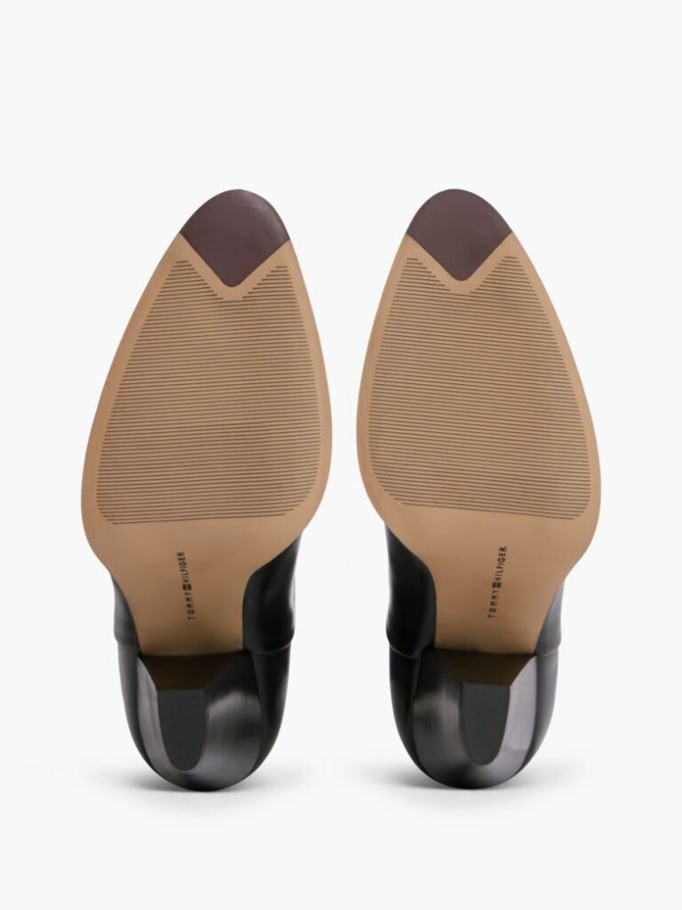 Negru Botine Din Piele Cu Toc Stileto   Femei