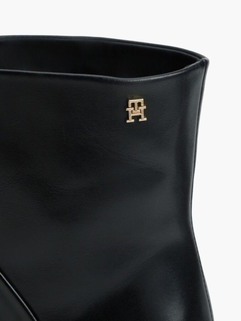 Negru Botine Din Piele Cu Toc Stileto   Femei