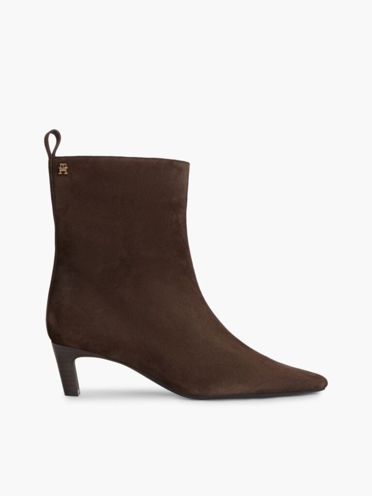 Maro Botine Kitten Din Suede Cu Toc  Femei
