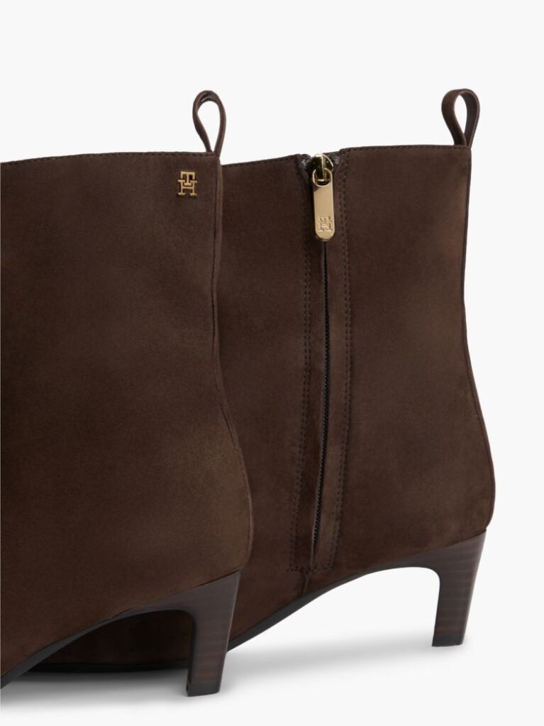 Maro Botine Kitten Din Suede Cu Toc  Femei