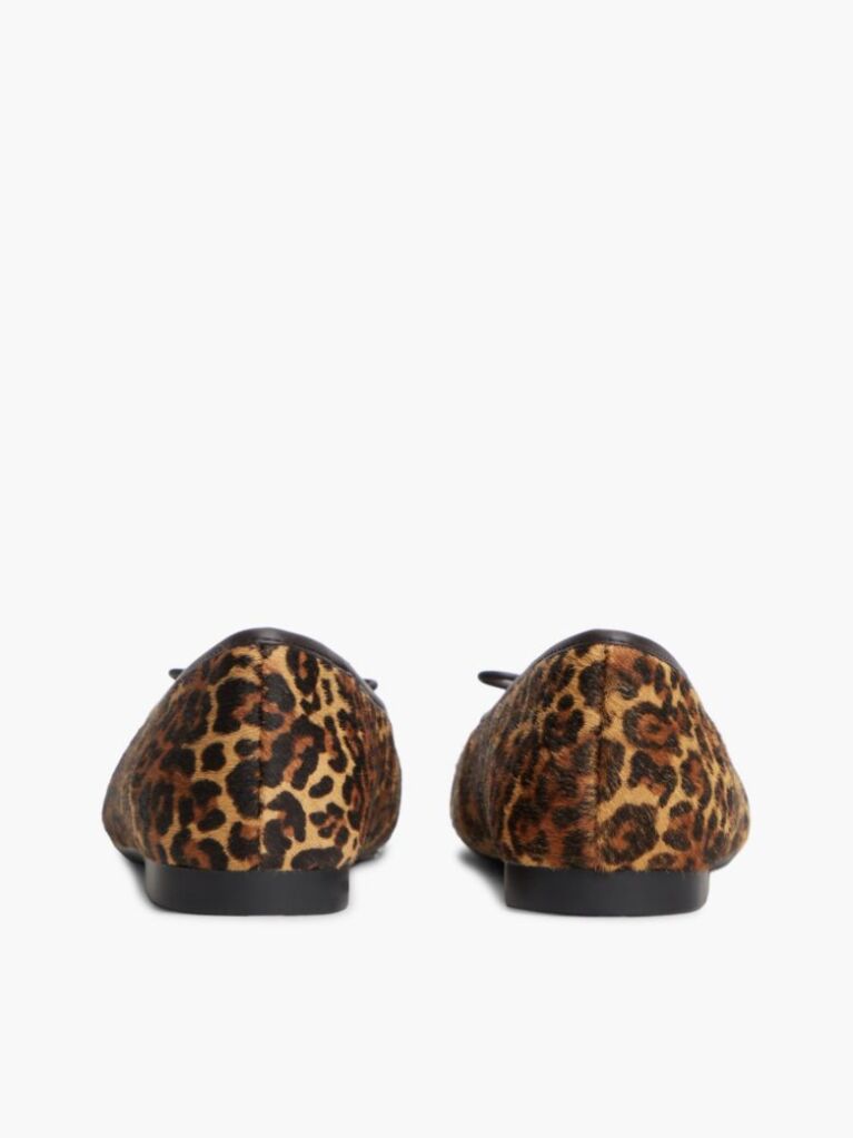 Multi Balerini Din Piele Cu Imprimeu Ghepard Si Charm  Femei