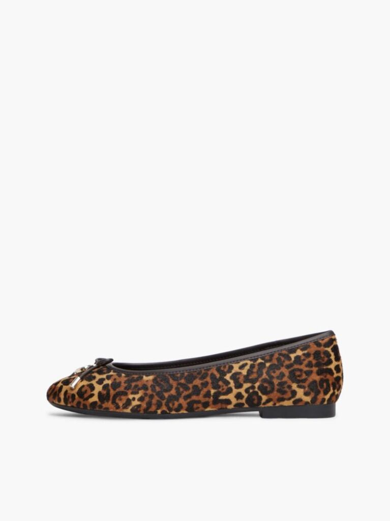 Multi Balerini Din Piele Cu Imprimeu Ghepard Si Charm  Femei
