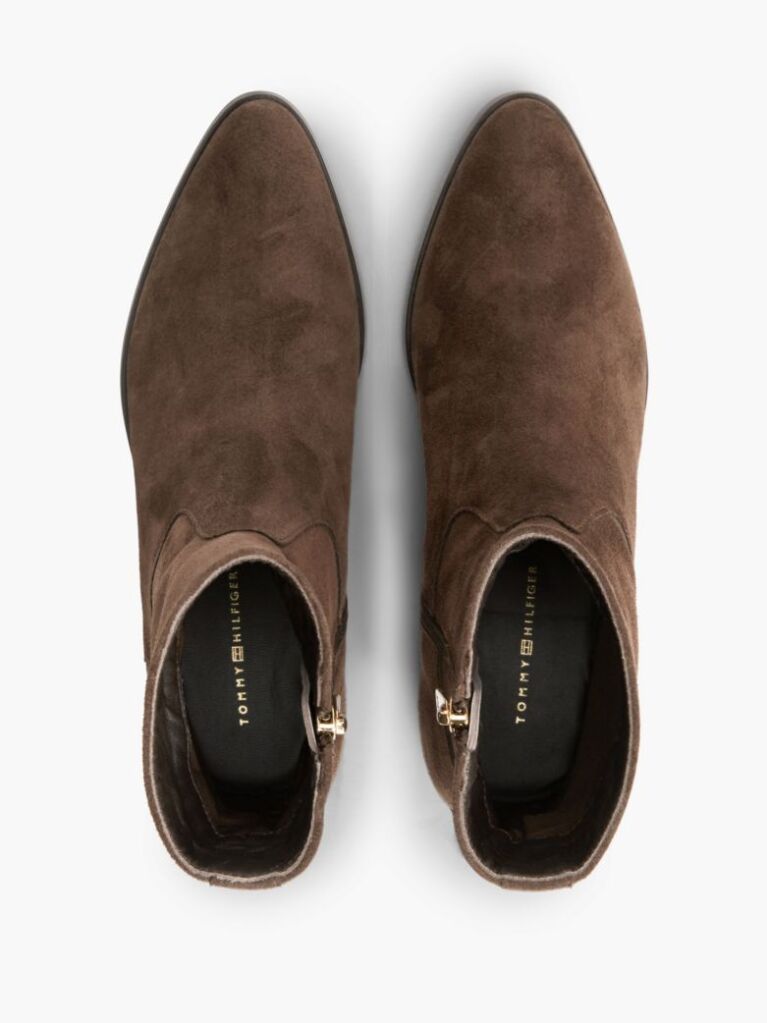 Maro Botine Din Suede Cu Fermoar  Femei