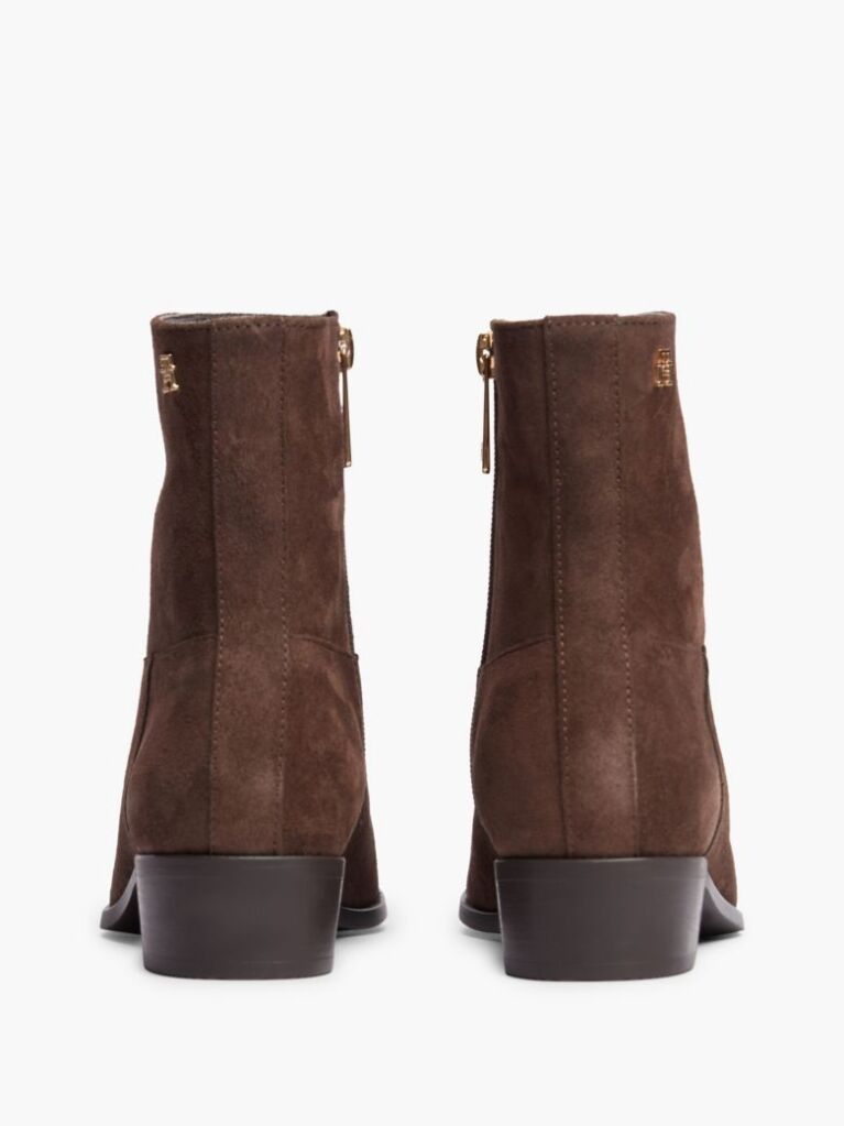 Maro Botine Din Suede Cu Fermoar  Femei