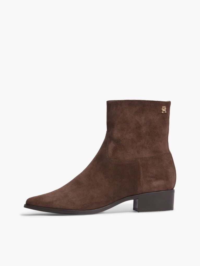 Maro Botine Din Suede Cu Fermoar  Femei