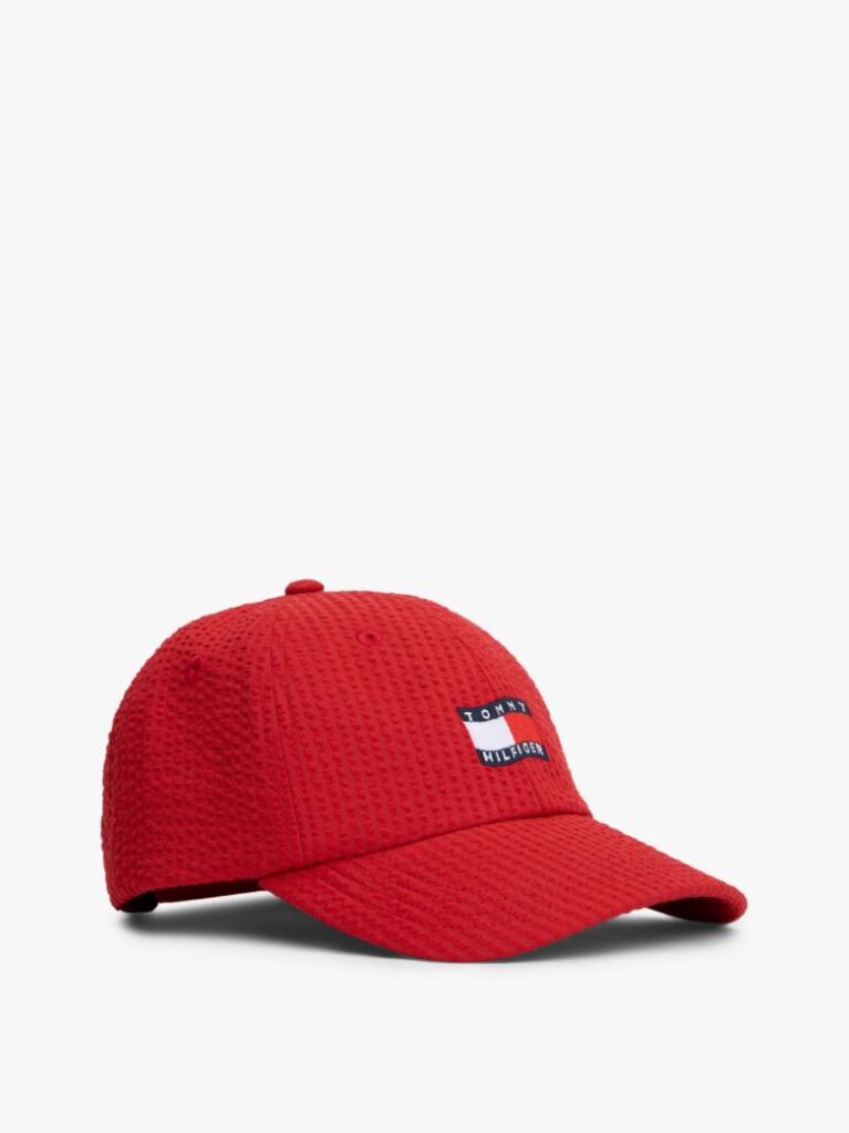 Rosu Sapca De Baseball Din Bumbac Seersucker Cu Steag Ondulat  Copii unisex