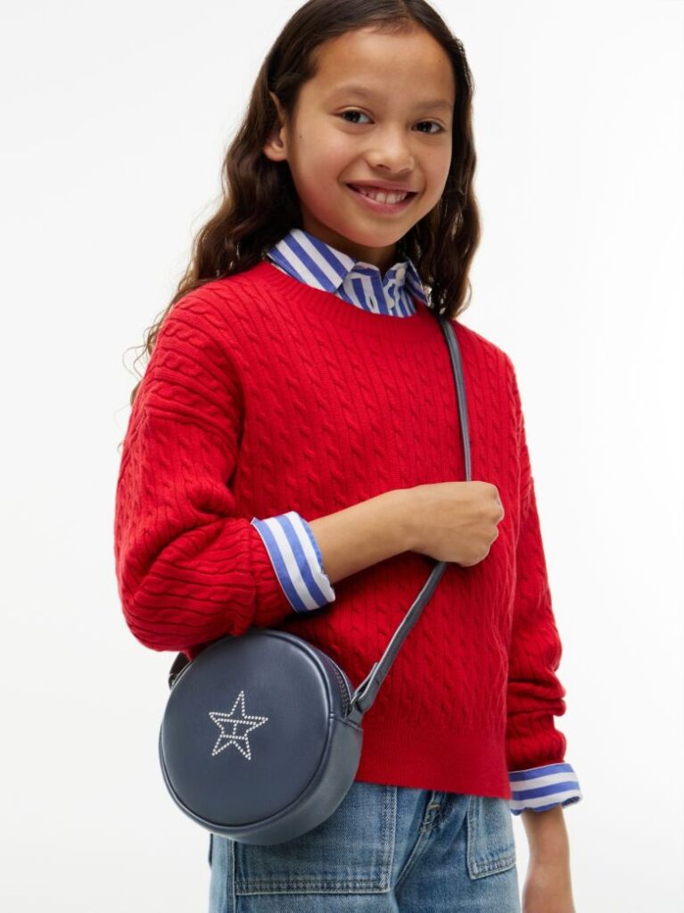 Blue Diamanté Star Flag Crossbody Bag  Girls