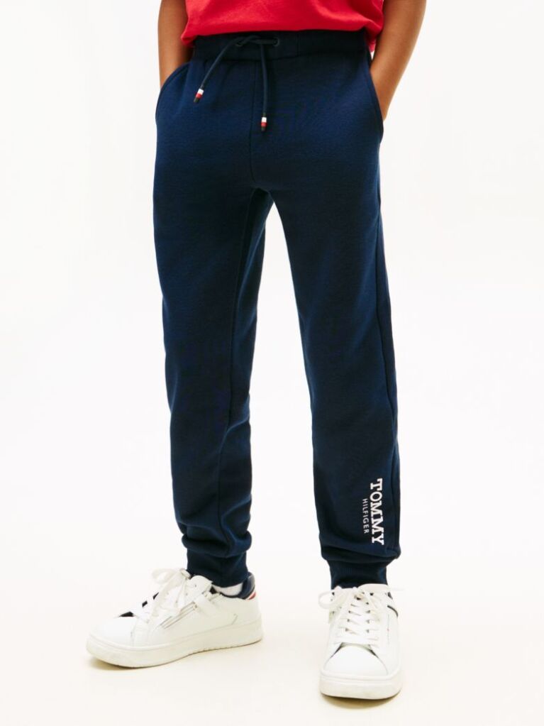 Blue Logo Print Brushed Fleece Joggers  Boys
