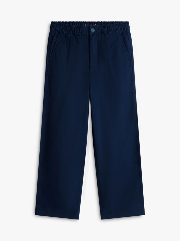 Blue Essential Flag Embroidery Relaxed Twill Trousers  Boys