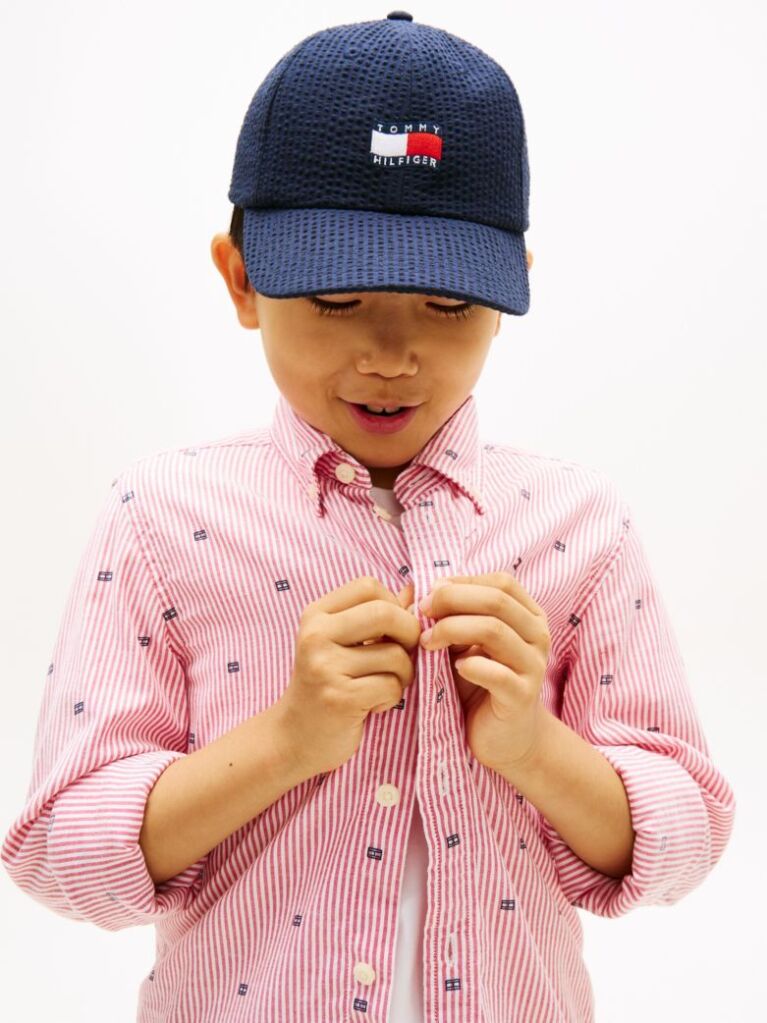 Multi Regular Fit Flag Print Stripe Shirt  Boys