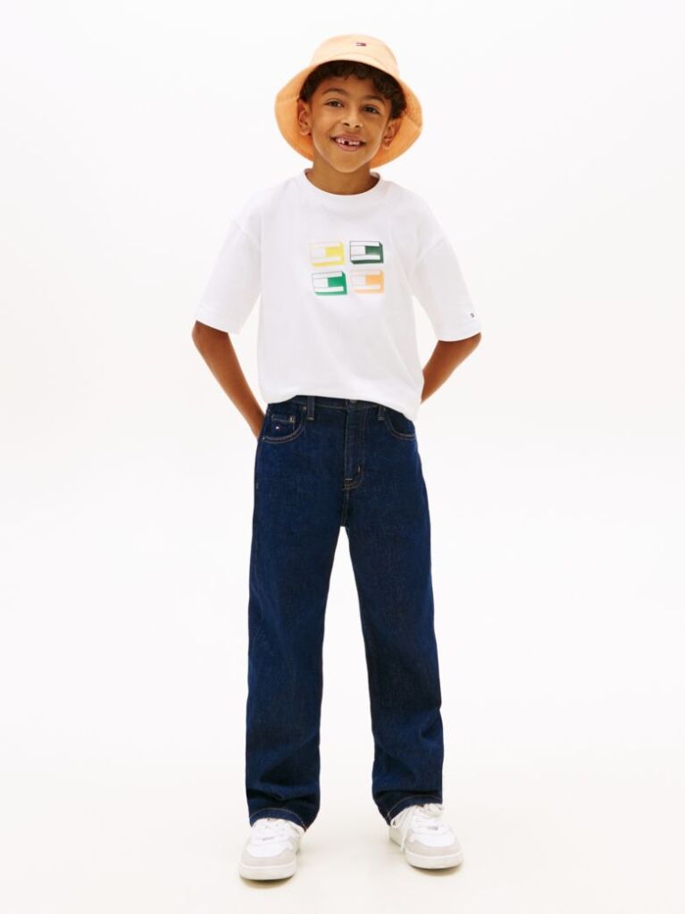 Alb Tricou Cu Imprimeu 3D Cu Steag  Baieti