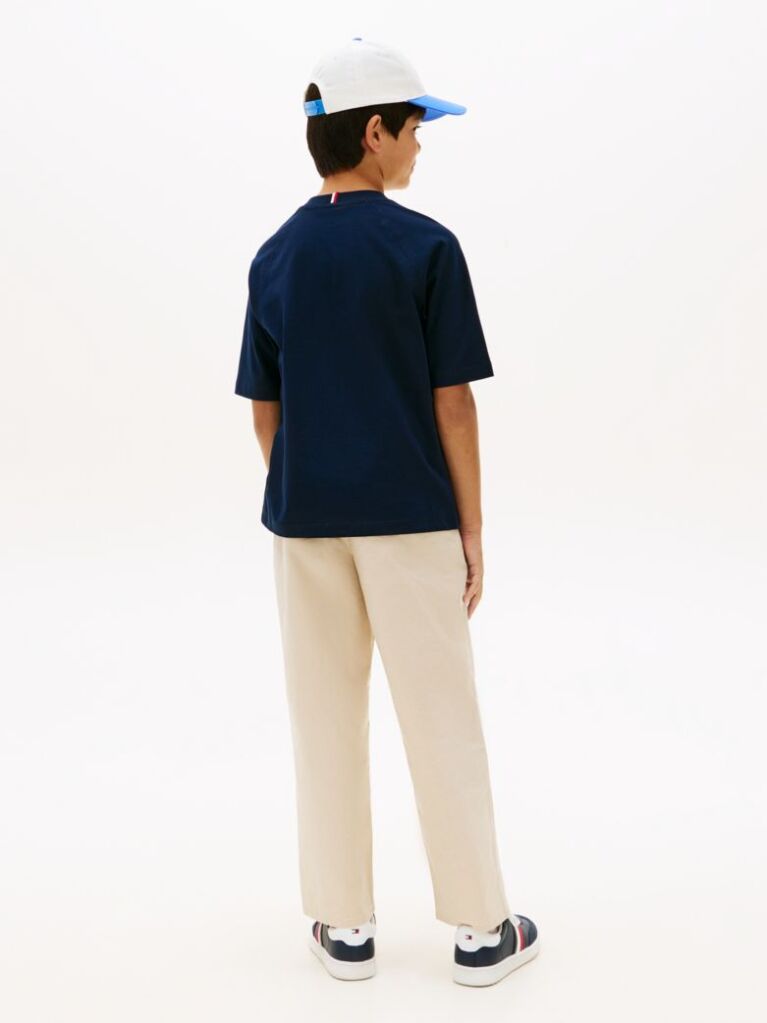 Blue Tricou Cu Logo Smiley Si Steag  Baieti