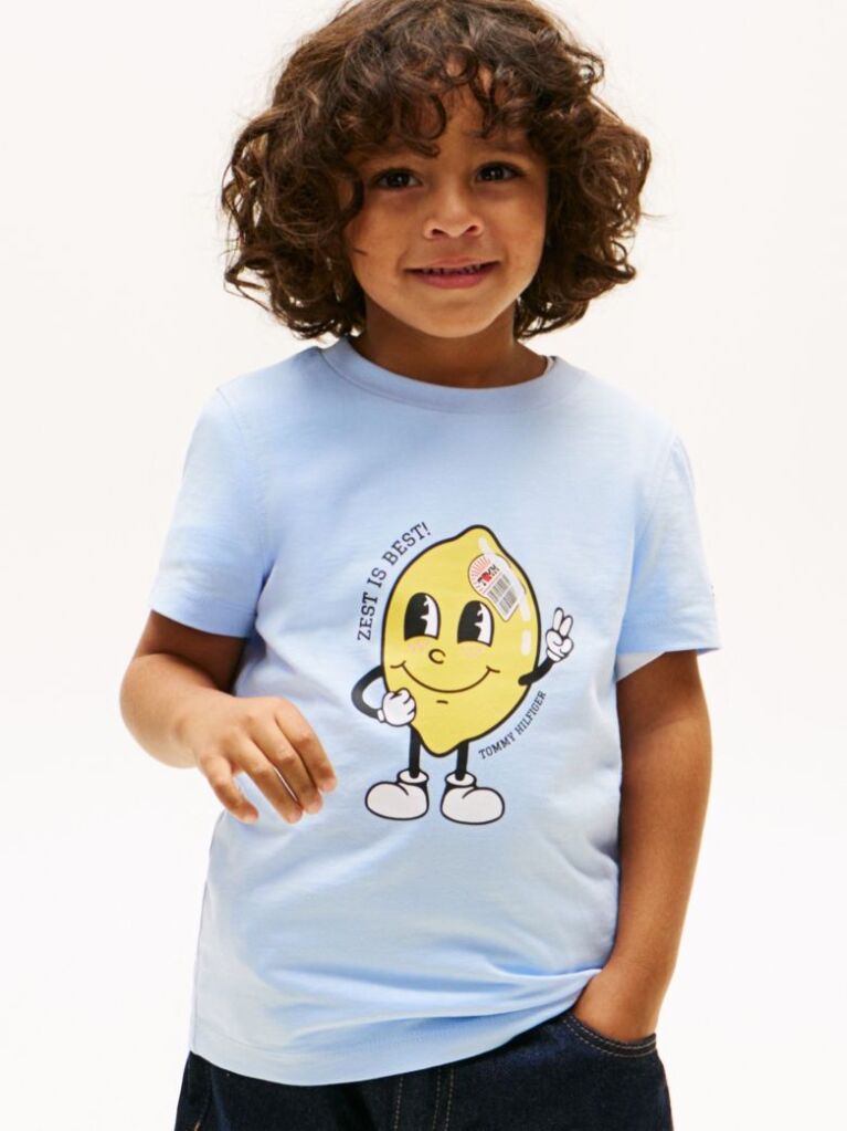 Blue Tricou Din Jersey Cu Imprimeu Grafic  Baieti