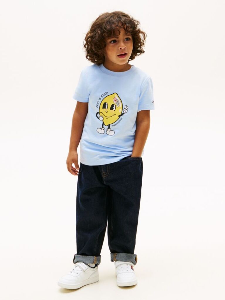 Blue Tricou Din Jersey Cu Imprimeu Grafic  Baieti