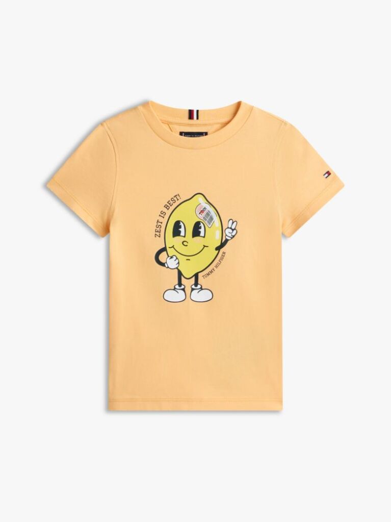 Portocaliu Tricou Din Jersey Cu Imprimeu Grafic  Baieti