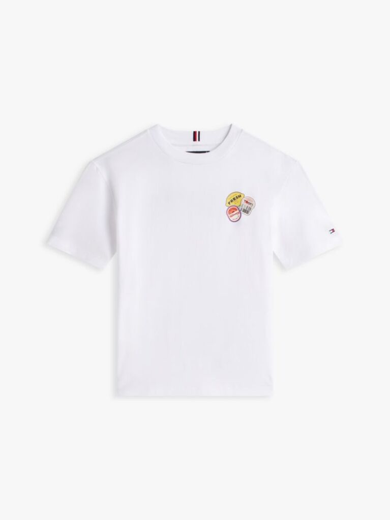 Alb Tricou Cu Imprimeu Grafic Pe Spate  Baieti