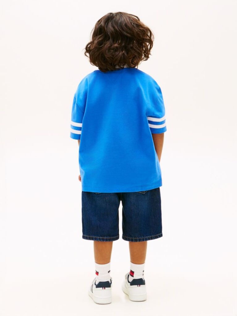Blue Tricou Din Jersey Cu Imprimeu Cu Steag  Baieti