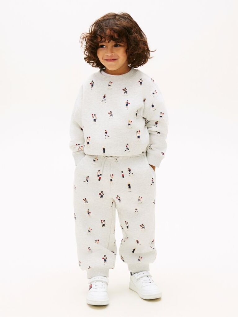 Gri Pantaloni De Jogging Din Bumbac Tip Terry  Baieti