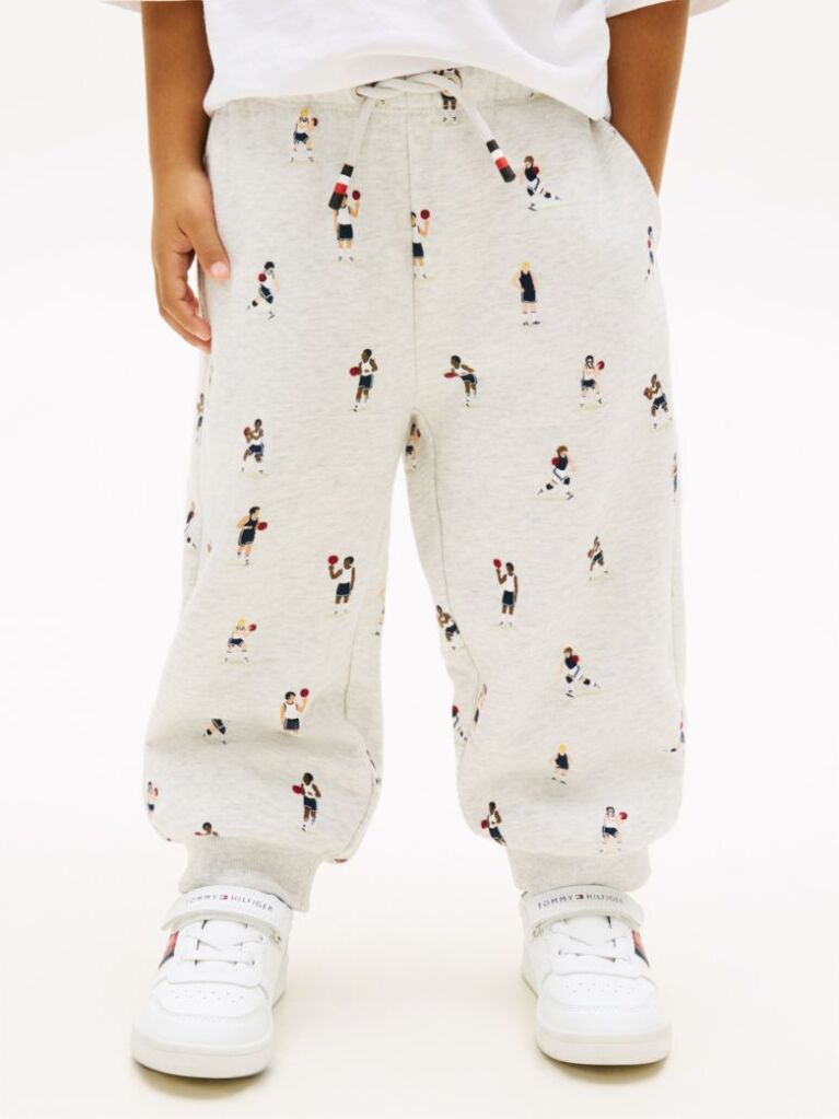 Gri Pantaloni De Jogging Din Bumbac Tip Terry  Baieti