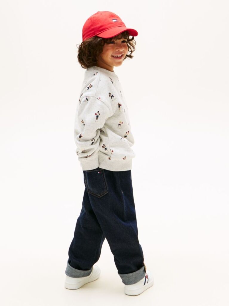 Grey Graphic Logo Terry Sweatshirt  Boys