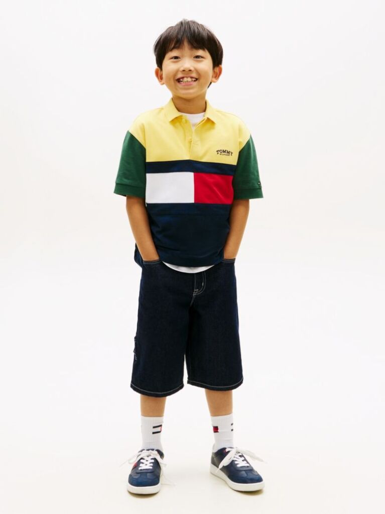 Multi Colour-Blocked Pique Polo Shirt  Boys