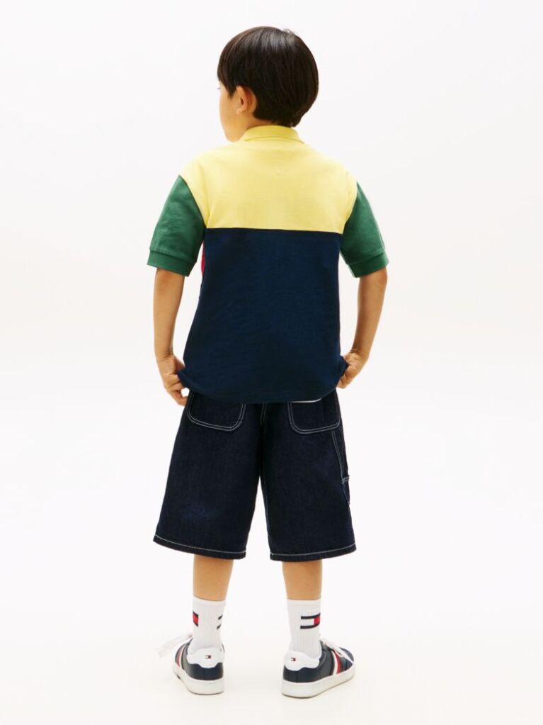 Multi Colour-Blocked Pique Polo Shirt  Boys