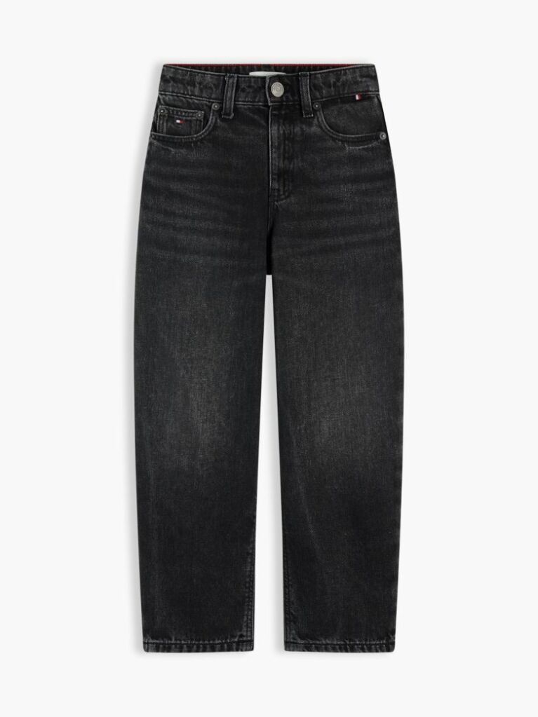 Denim Blugi Negri Cu Croiala Lejera Si Picior Barrel  Baieti