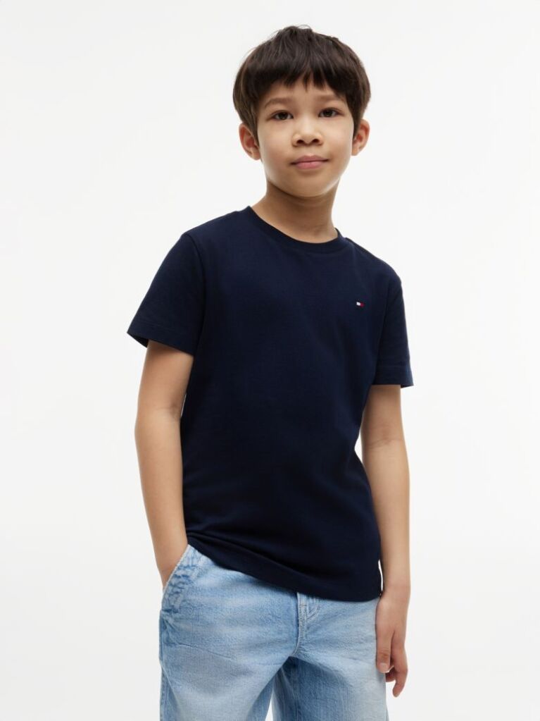 Blue T-Shirt Cu Guler Crew  Baieti