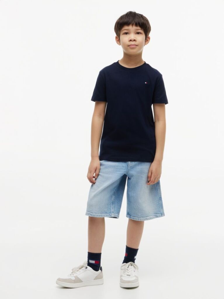 Blue T-Shirt Cu Guler Crew  Baieti