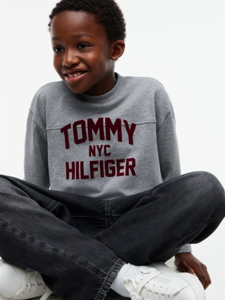 Grey Logo Long Sleeve T-Shirt  Boys