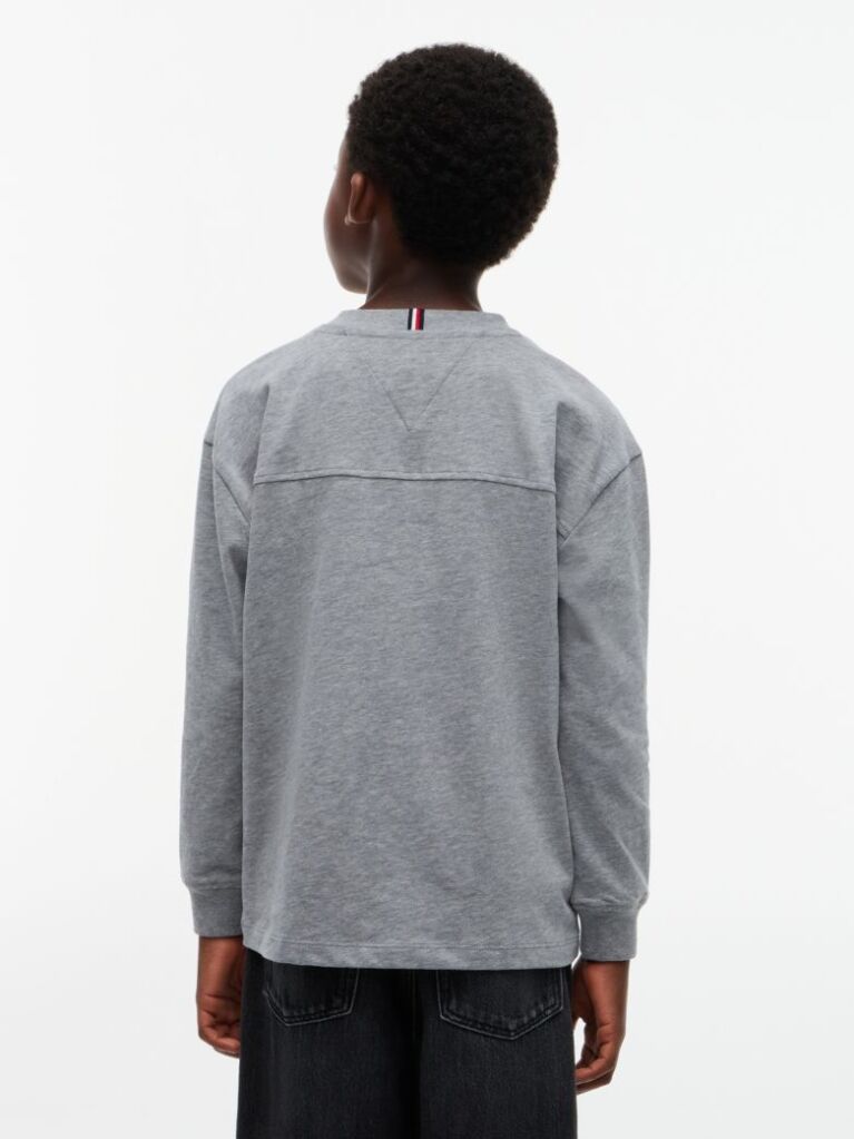 Grey Logo Long Sleeve T-Shirt  Boys