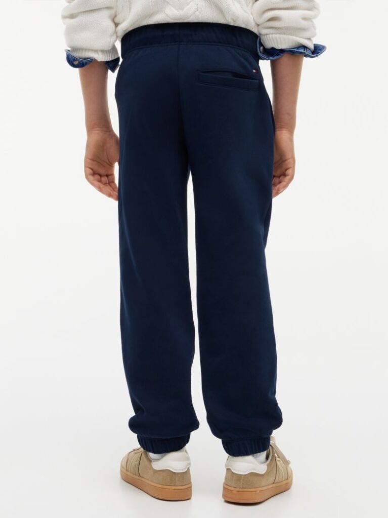 Blue Joggers Cu Logo Din Suede  Baieti