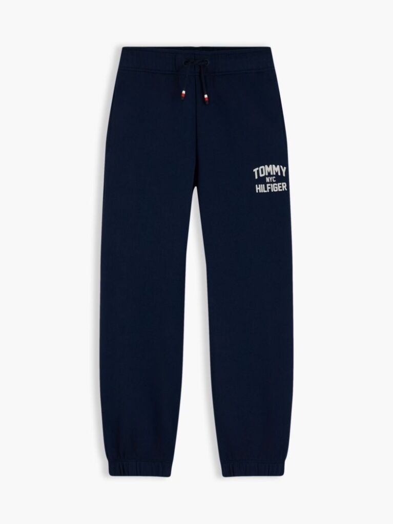 Blue Joggers Cu Logo Din Suede  Baieti