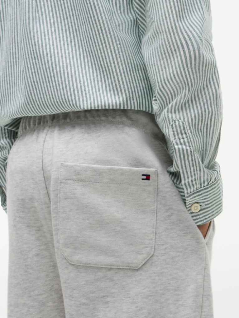 Gri Joggers Varsity Cu Logo Appliqué Si Cordon  Baieti