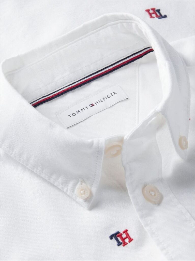 Alb Camasa Oxford Varsity Cu Croiala Regular  Baieti