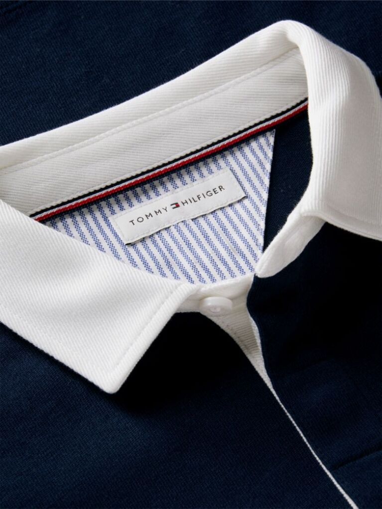 Multi Rugby Stripe Long Sleeve Polo Shirt  Boys