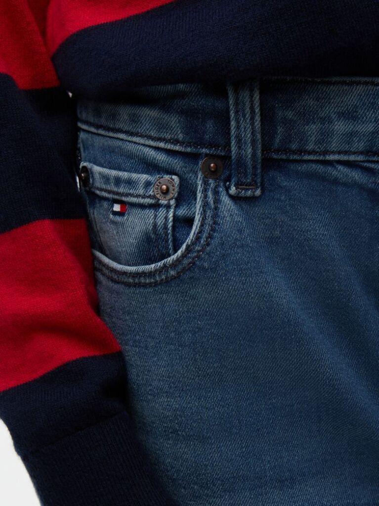 Blue Blugi Vintage Uzati Cu Croiala Lejera  Baieti