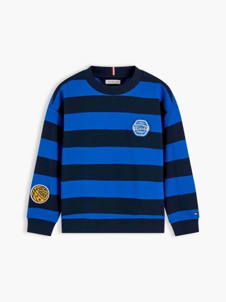 Multi Bluza De Trening Cu Logo Si Guler Rotund  Baieti