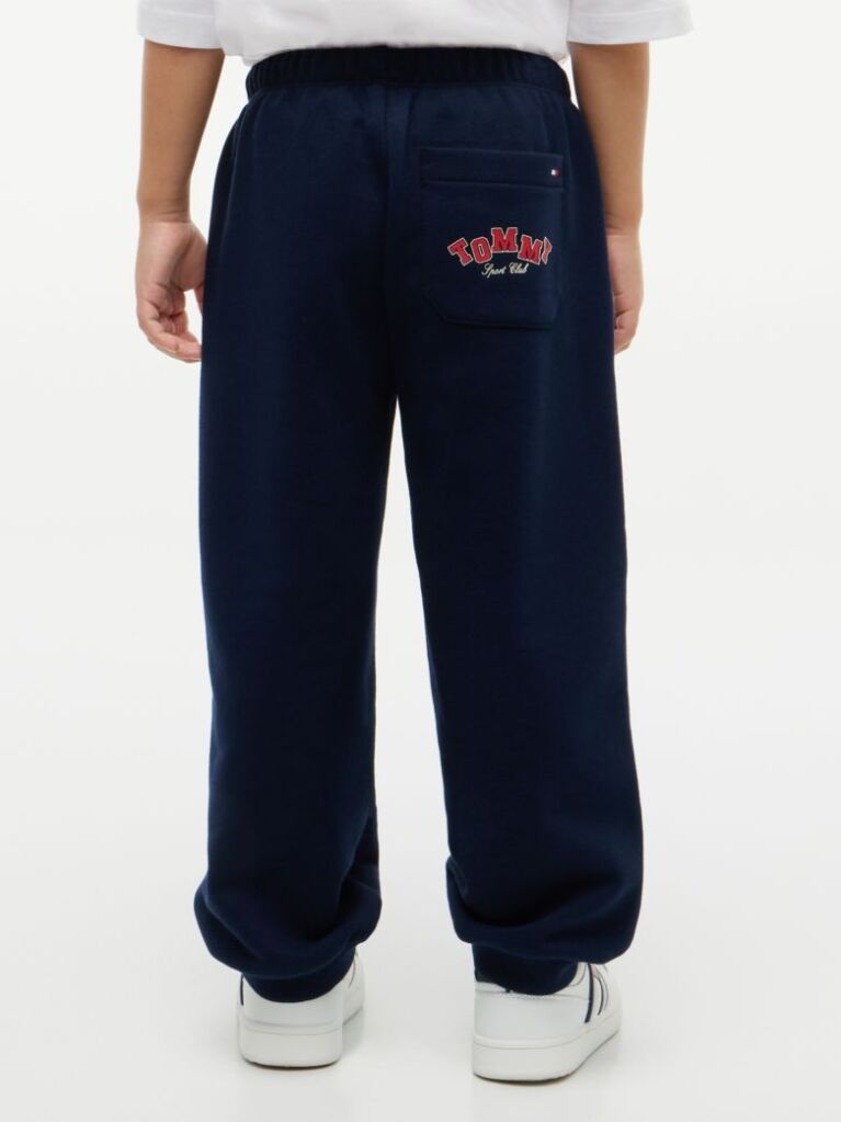 Blue Joggers Cu Croiala Larga Si Logo  Baieti