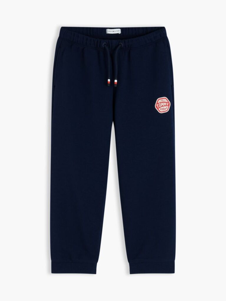 Blue Joggers Cu Croiala Larga Si Logo  Baieti