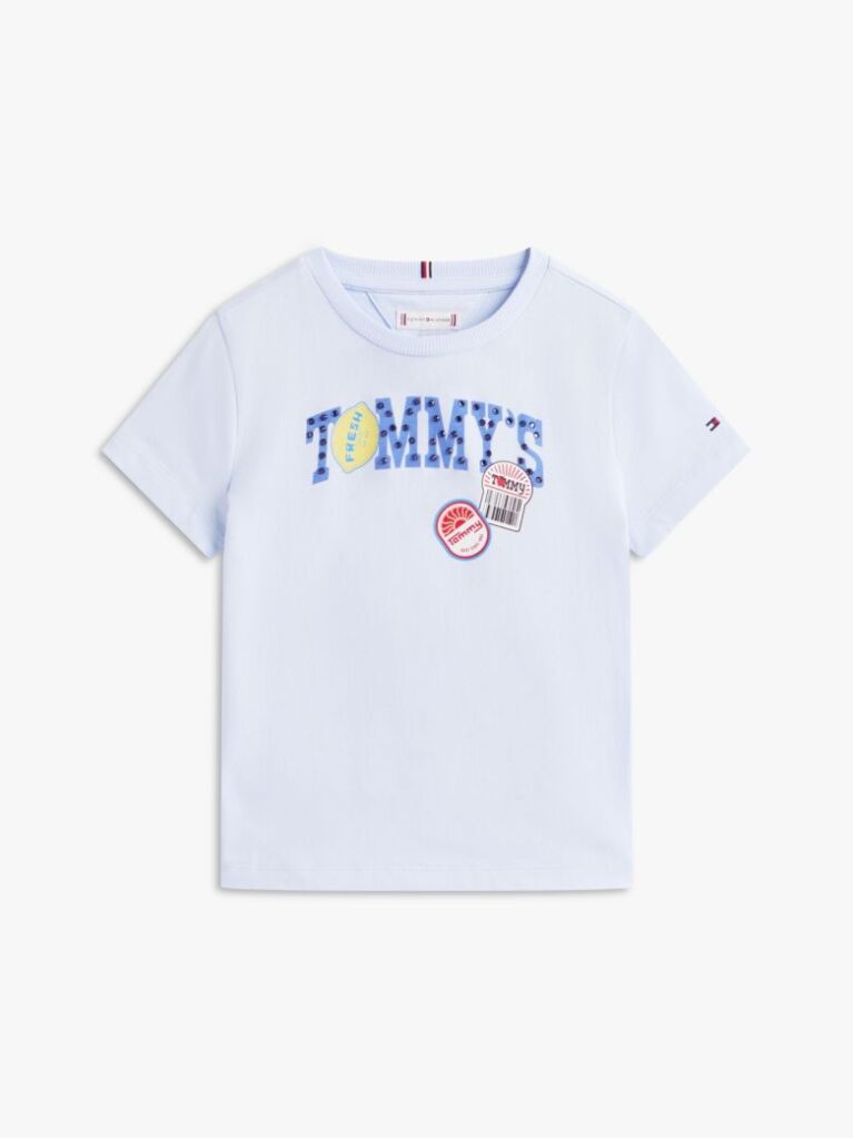 Blue Tricou Cu Logo Fructe  Fete